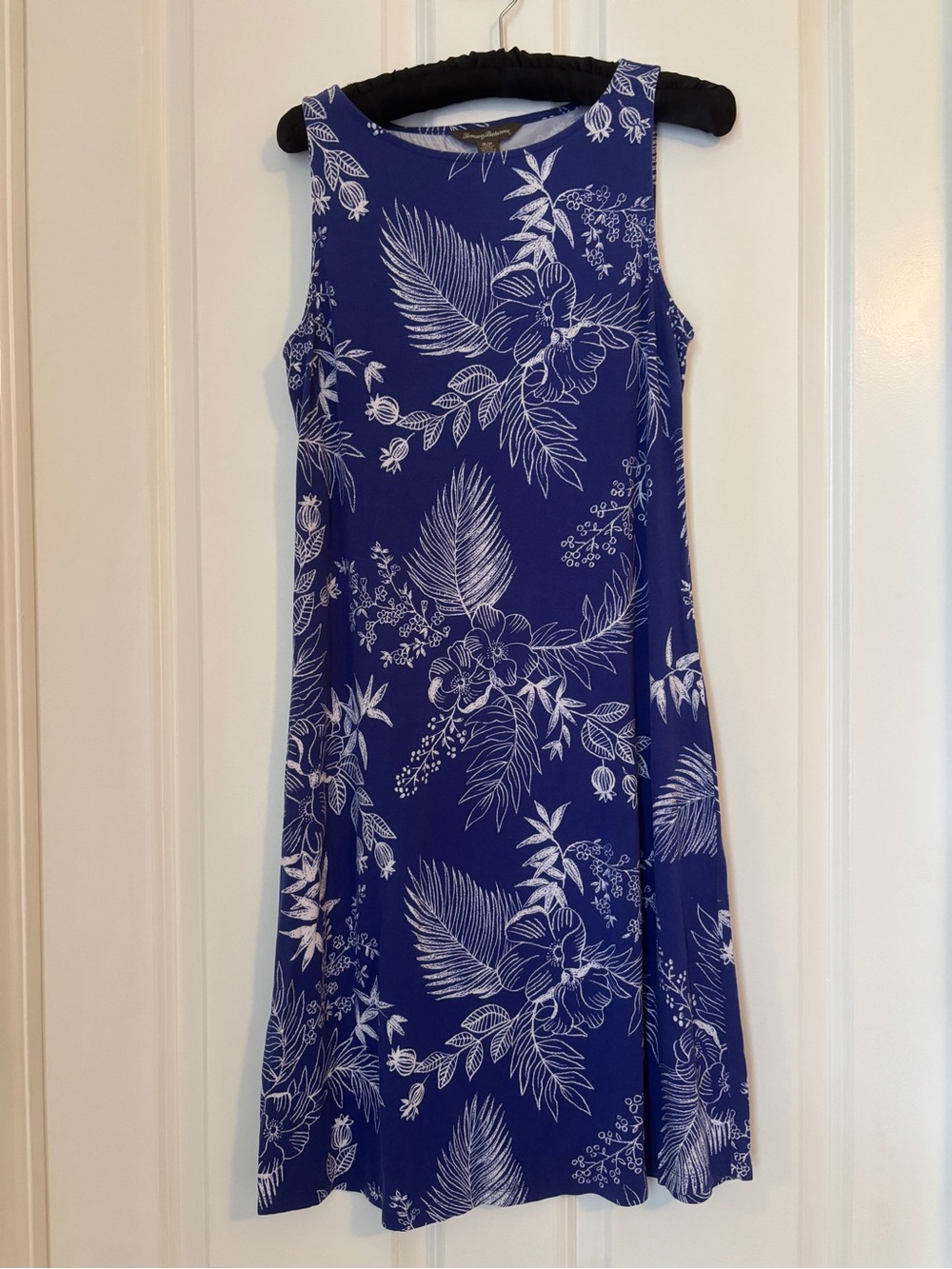 Tommy Bahama -  Royal Blue Tropical Print Sleeveless Dress - S Petite